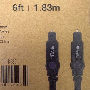 New Digital Optical Audio Toslink Cable Cord 6ft 1.83M Amazon Basics